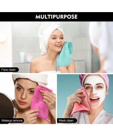 KinHwa Microfiber Makeup Remover Cloths 12 Pack - Reusable Face Towel for Skin Care - Soft Facial Wash Cloth 15x30 cm - Buy Online on GoSupps.com