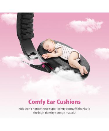 Dr.meter Children Ear Defenders SNR 27dB Protective Earmuffs - Rose Red - Buy Online on GoSupps.com