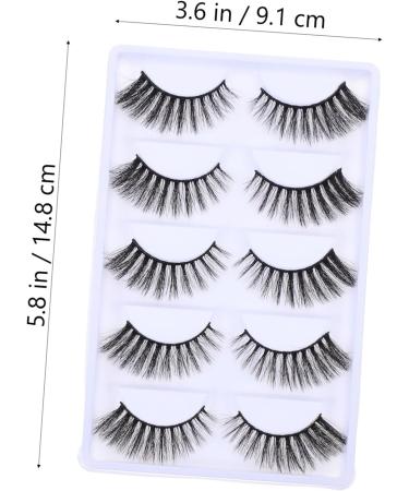 POPETPOP 5 Pairs 3d False Eyelashes Long False Eyelashes Makeup Accessories Diy Fake Eyelash Art Eyelashes Fake Lashes for Beginners Dense Eyelashes G800 Supplies Curly Chemical Fiber - Buy Online on GoSupps.com