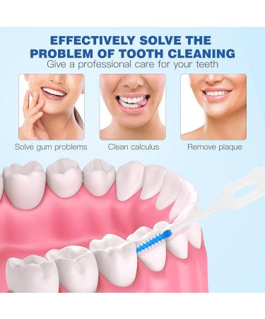 SUPVOX Interdental Brushes Dental Floss Sticks 160pcs - Portable Oral Tooth Clean (Blue) - Buy Online on GoSupps.com