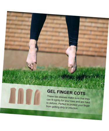 Healifty 2 Pairs Finger Guard Toe Sleeves Gel Cushions - Silicone Toe Protector for Separator and Cushioning - Red Blush Nylon - Buy Online on GoSupps.com