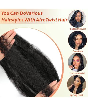 ATRAENTE 24 Inch Marley Twist Braiding Hair for Passion Twist & Faux Locs - Pack of 4 (1B) - Buy Online on GoSupps.com