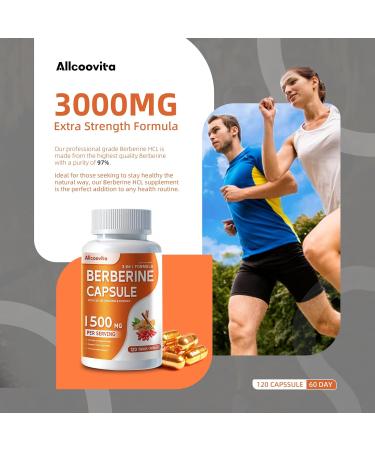 Berberine Supplement - Berberine 1500mg Per Serving 120 Capsules - Berberine HCI - Berberine Plus - Plus Pure True Ceylon Cinnamon Berberine HCI Root Supplements Pills 120 Count (Pack of 1) - Buy Online on GoSupps.com