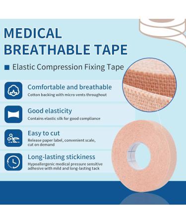 Premium Elastic Bandage Wrap - Self Adhesive Compression Tape for First Aid Athletic Use Waterproof Non-Woven 0.5IN - Buy Online on GoSupps.com