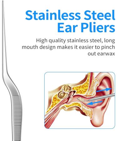 16PCS Stainless Spiral Ear Wax Removal Kit - Professional Ear Cleaner with Clean Brush and Metal Case - Buy Online on GoSupps.com