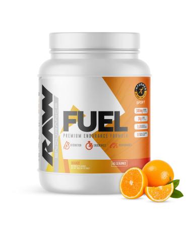 RAW Fuel Premium Endurance Supplement Powder Orange (60 Servings) - Peak Performance Hydration & Stamina During Workouts Training or Competition - 24g of Carbohydrates & 300mg of Sodium