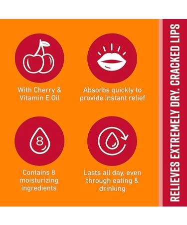 Buy O'Keeffe's Cherry Lip Balm with Vitamin E Oil | 0.15 oz - Intense Lip Repair for Soft Healthy Lips | Fast International Shipping - Buy Online on GoSupps.com