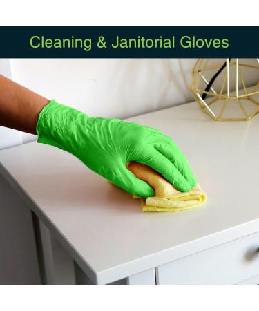 Green Nitrile Disposable Gloves - 50 Count Medium - 3 Mil - Powder & Latex Free - Surgical Grade Exam Gloves - Food Safe - Buy Online on GoSupps.com