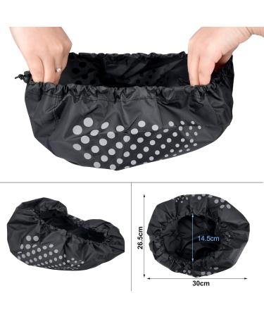 Catime Waterproof Bicycle Helmet Cover - Reflective Rain Protection for Kids & Adults - Adjustable Buckle Dustproof High Visibility Black - Buy Online on GoSupps.com