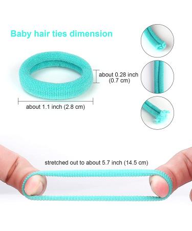 300PCS Toddler Kids Hair Ties - Soft Cotton Ponytail Holders - Elastic Bands for Babies - 1.1 Inch Diameter - 15 Colors by Qarwayoc - Buy Online on GoSupps.com