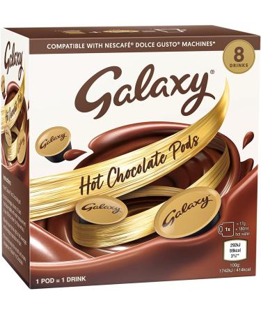 Galaxy Hot Chocolate Pods Bundle - 48 Dolce Gusto Compatible Capsules | Includes Galaxy Hot Chocolate, Caramel, and Orange Flavors - 40 Count Pack - Buy Online on GoSupps.com