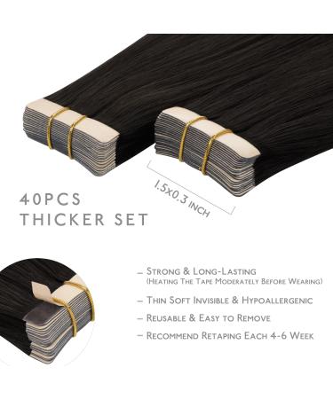 Salife Real Hair Tape Extensions - 40Pcs 120g 26 Inch Dark Brown Invisible & Silky Straight - Best Quality Hair Extensions - Buy Online on GoSupps.com