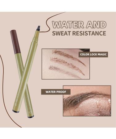 Eyebrow Pencil | Portable Travel Size Eyebrow Pen for Easy Brow Defining | Eyebrow Makeup Accessories for Home Dating Traveling Gathering Shopping Founcy Dark Brown - Buy Online on GoSupps.com
