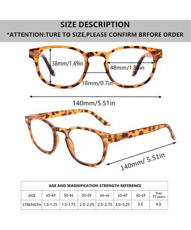 3 Pack Blue Light Blocking Reading Glasses with Spring Hinge - Anti Blue Ray Filter for Men and Women (Mix 3.5x) - Buy Online on GoSupps.com