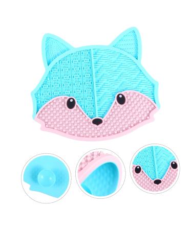 Buy Fox Scrub Makeup Cleaning Mat - Portable Brush Cleaner 17x15cm Blue | Essential Makeup Tools & Supplies for Flawless Cosmetics - Buy Online on GoSupps.com