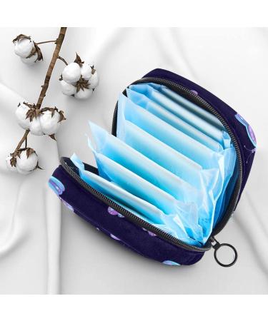 Period Pouch: Teen Girls Sanitary Napkin Storage Bag - Purple Blue Butterfly Design - Buy Online on GoSupps.com