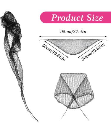 4 Pieces Triangle Hair Net for Rollers Black Hairnets for Women Mesh Plopping Cap for Drying Curly Hair Mesh Crochet Hair Net Sleep Net Triangular Hair Setting Net for Sleeping 35 x 35 x 57 Inches - Buy Online on GoSupps.com