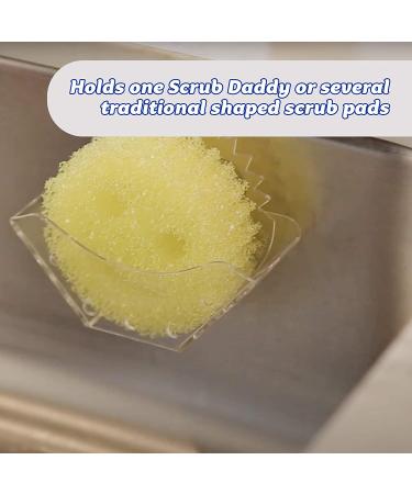 Sponge Holder - Scrub Daddy Caddy for Kitchen & Bathroom - Self Draining, Dishwasher Safe, Universal Suction Organizer for Sponges & Scrubbers - Buy Online on GoSupps.com