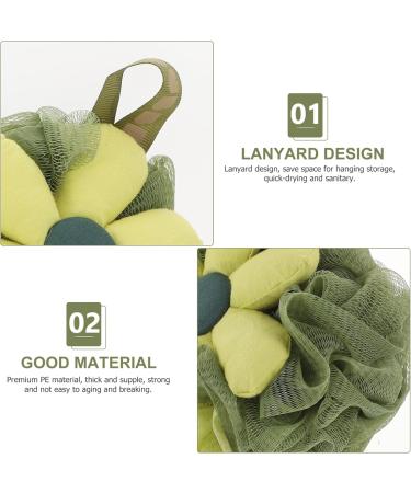 3pcs Colorful Flower Bath Ball Pouf Scrubber Set - Exfoliating Luffa Shower Accessories for Kids & Adults - Buy Online on GoSupps.com