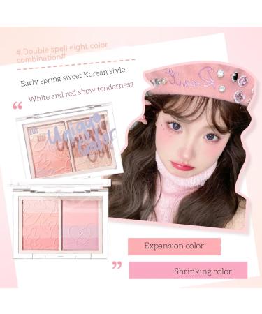 Face Blush Palette - 8 Blendable Shades - Purple Cheek Blush - Highly Pigmented - Long Lasting - For Face - Fresh Blush - Expand/Contract/Brighten Skin - Buy Online on GoSupps.com