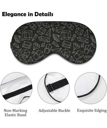 Buy Black & White Style Diamonds Sleep Mask for Women | Adjustable Eye Shades with Elastic Strap - Perfect for Travel & Sleep - Buy Online on GoSupps.com