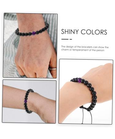 CHILDWEET 2pcs Stone Bracelet Bead Bracelet Beaded Bracelet Braided Couples Bracelets Couples Bracelet Feng Lucky Bracelet Festival Supply Man Holiday Items Natural Frosted Stone - Buy Online on GoSupps.com