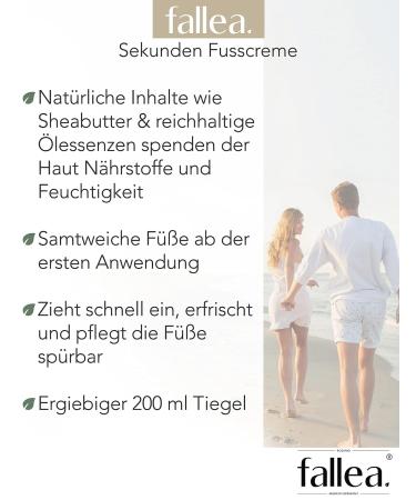 Fallea Shea Butter Foot Cream with Avocado & Orange Oil | 24H Moisture for Dry Feet | Nourishing Foot Care for All Skin Types (200ml) - Buy Online on GoSupps.com