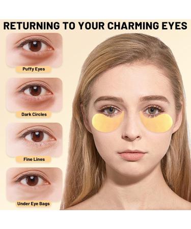 Snail Hydrogel Eye Patch - 24K Gold Serum Mask for Dark Circles Fine Lines & Puffy Eyes | Hydrating Under Eye Treatment - Buy Online on GoSupps.com