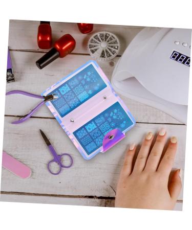 Ipetboom Nail Art Card Holder Nail Art Plates Organizer Nail Art Stamp Organizer Nail Stamping Bag Nail Art Stamp Bag Stamping Plates Storage Bag Nail Art Pouch As Printing Plate Rectangle 19x14.5cm Pink - Buy Online on GoSupps.com