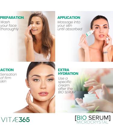 Vitae365 - Bio Face Serum Hyaluronic Acid - Vitamin C and E - Made in Italy - High Concentration - Organic Echinacea - Anti-wrinkle serum face neck and under-eye area - Vegan - Pocket Size - 15ml - Buy Online on GoSupps.com