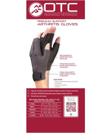Buy OTC Premium Support Arthritis Gloves - Large Black Pair for Effective Pain Relief | Fast International Shipping - Buy Online on GoSupps.com
