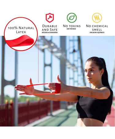 Limm Resistance Loop Exercise Bands - Set of 5 with Instruction Guide & Carry Bag - Latex Stretch Bands for Home Workout & Physical Therapy - Multicolor Set for Women and Men - Buy Online on GoSupps.com