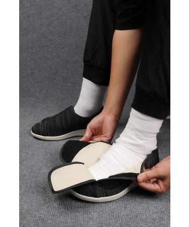 Grigobu Women's Wide Width Adjustable Walking Shoes for Diabetic Edema - Size 8.5-9 Wide Grey - Buy Online on GoSupps.com