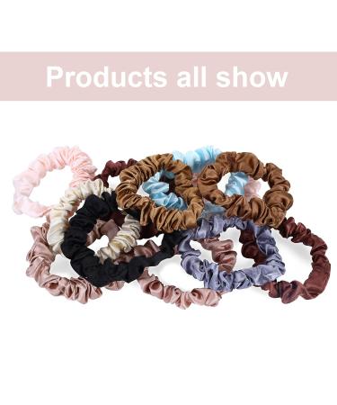 Molain 12-Piece Thin Satin Hair Rubber Set | Non-Slip Ponytail Holders & Elastic Tie Ropes | Multi-Colored Silk Hair Bands for Women & Girls - Buy Online on GoSupps.com
