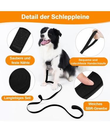 X XBen Waterproof Tow Lines for Dogs - 30m Rubberized Drag Line with Lockable Carabiner | Durable Dog Leash for Medium-Sized Dogs - Robust Training Line with Hand Loop - Buy Online on GoSupps.com