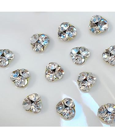 FEIlei 10Pcs Flatback Glass Nails Rhinestones Nail Art Decoration Manicure Accessory - Buy Online on GoSupps.com