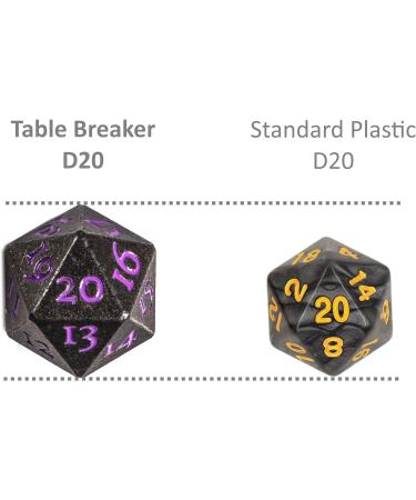 Extra Large Solid Metal D20 Spindown Dice for MTG Magic The Gathering - Tarnished Gunmetal - Buy Online on GoSupps.com