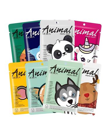 8 Pi ces Masque Visage Enfant Masques Visage Femme Masque Hydratant Pour Le Visages Convient Filles Et Femmes