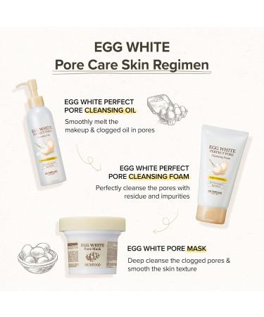 SKINFOOD Egg White Pore Mask 120g | Clay Mask for Pore Tightening & Sebum Absorption | Exfoliating Skincare - International Shipping Available - Buy Online on GoSupps.com