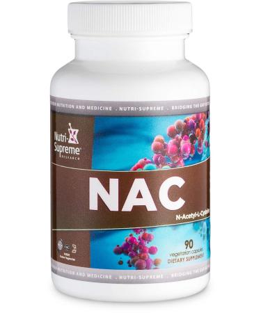 Nutri-Supreme NAC (N-Acetyl-L-Cysteine) 600mg Dietary Supplement Vegetarian Capsules Liver Support Immune Support
