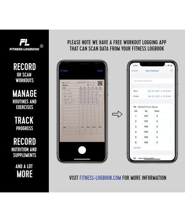 Fitness Logbook - Track 150 Workouts - A5 Undated Journal for Weight Loss, Muscle Gain, Gym Exercise - Durable Cover - For Men & Women - Buy Online on GoSupps.com
