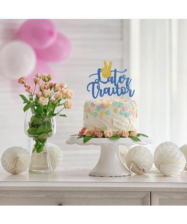 Tenhaisi Blue Glitter Later Traitor Cake Topper Job Chang Party Decor Farewell Retirement Party Last Day Office Party Decoration Supplies - Buy Online on GoSupps.com