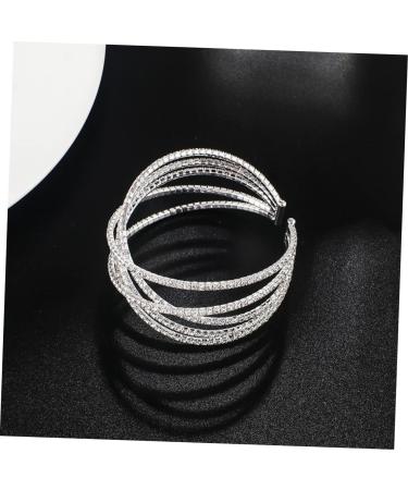 COLLBATH Irregular Bracelet Bracelets Bangle Bracelet Exquisite Wrist Chain Shiny Rhinestone Bracelet Rhinestone Bracelet for Women Miss Decorate Rhinestones Steel Wire - Buy Online on GoSupps.com