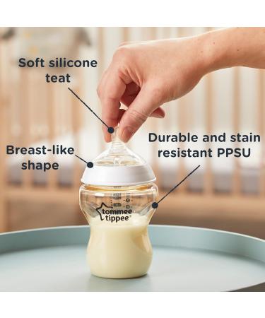 Tommee Tippee Advanced Anti-Colic Baby Bottle Starter Kit Slow and Medium-Flow Breast-Like Teats for a Natural Latch Triple-Vented Anti-Colic Wand Purple - Buy Online on GoSupps.com
