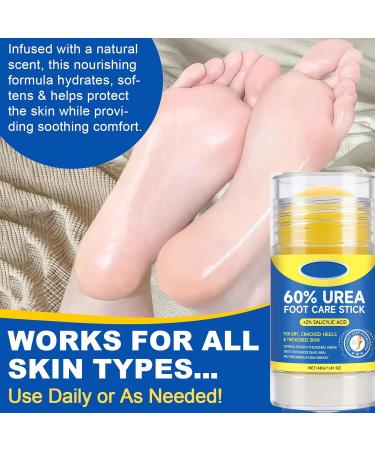 Stick cr me l'ur e 60% + 2% acide salicylique stick exfoliant et hydratant pour pieds mains genoux et coudes secs et crevass s liminateur de callosit s baume nourrissant rapide (4pcs) - Buy Online on GoSupps.com