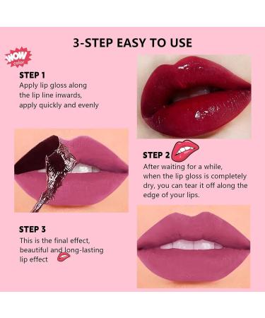  G n rique Lip peel-off lipstick stain remover - 6x Long-lasting stain remover - Waterproof lip gloss long-lasting waterproof lip gloss for gatherings weddings - Buy Online on GoSupps.com