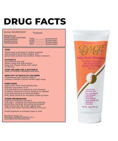 DML Facial Moisturizer SPF 25 1.50 oz - Pack of 2 | Hydrating Daily Sun Protection - Buy Online on GoSupps.com