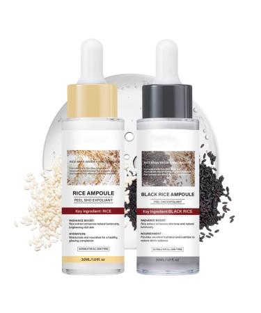 MEITREND Peel Shot Glow Rice Ampoule Duo Exfoliant White & Black Rice Ampoule white and black rice peeling face pure skin peel shot for blackhead remover pore cleansing radiant skin