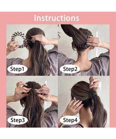 7 Pcs Birds Nest Hair Clips Hair Claw Clamps Bun Makers Ponytail Holder Comb Hair Bands Accessory (Style 1) - Buy Online on GoSupps.com