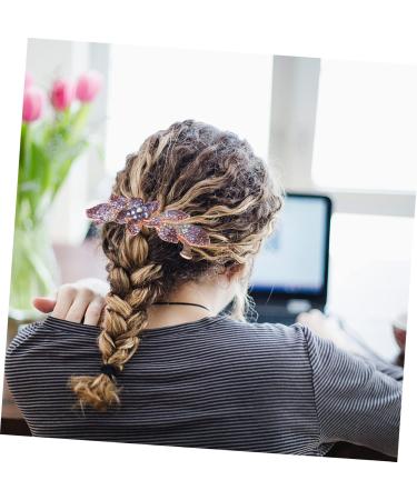 Ipetboom Rhinestone Hair Clip Metal Hair Clips for Women Wedding Hair Accessories Tiara Hair Barrettes for Women Thick Hair Spring Clip Purple Bride Rhinestones Temperament - Buy Online on GoSupps.com